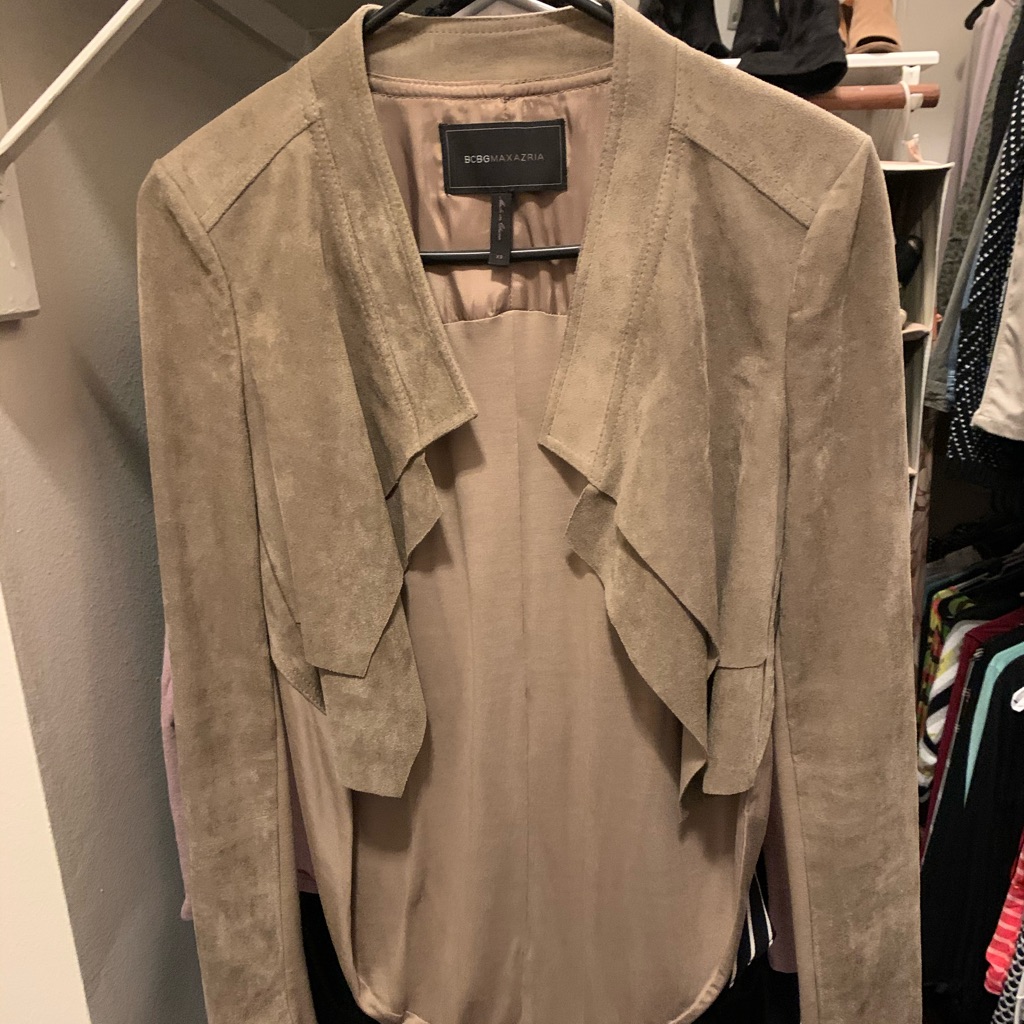 Bcbg Cropped Suede Jacket